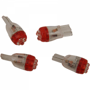 LED WEDGE BULB RED (4 PAK)