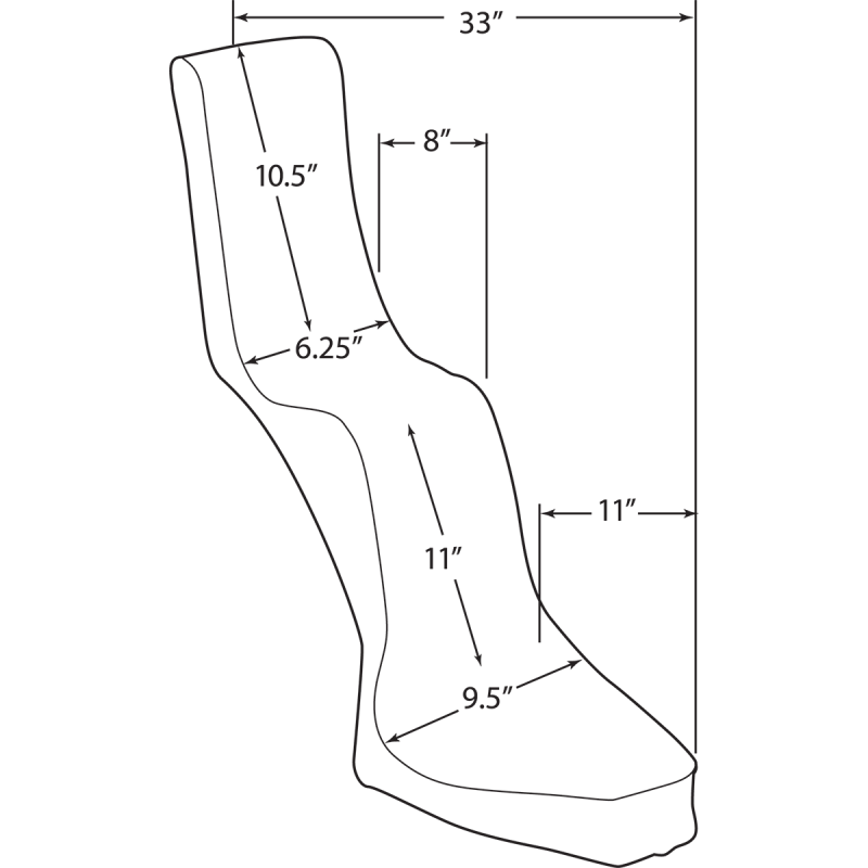 KING/QUEEN 12″ DIAMOND SEAT RIGID FRAME